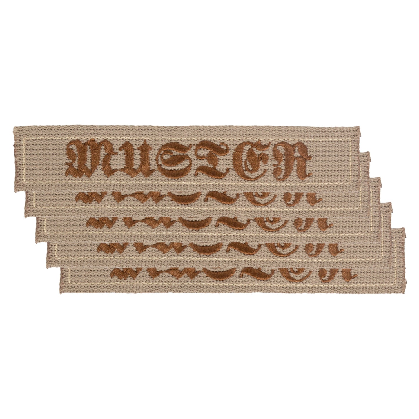 Bandes patronymiques lot de 5 kaki marron (ancien)