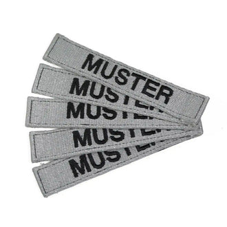 Bandes patronymiques lot de 5 gris brodé sur textile