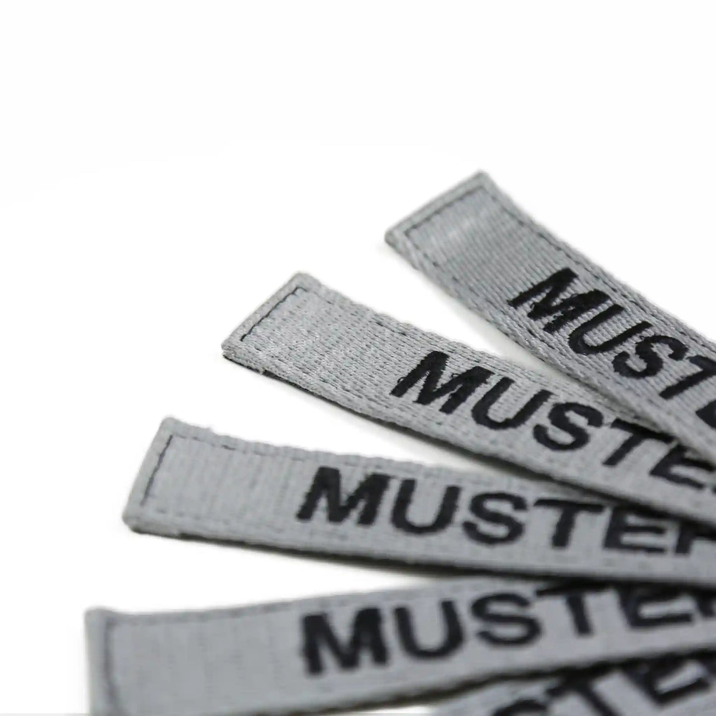 Bandes patronymiques lot de 5 gris brodé sur textile