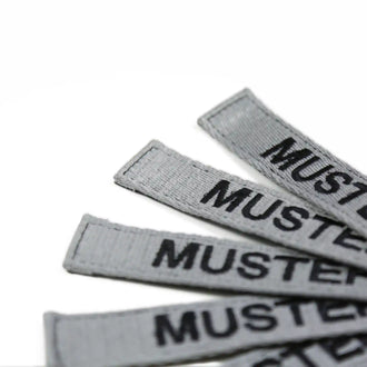 Bandes patronymiques lot de 5 gris brodé sur textile