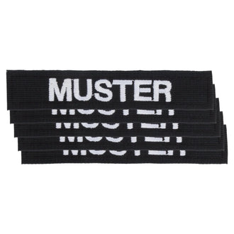 Lot de 5 étiquettes noires Namensbänder