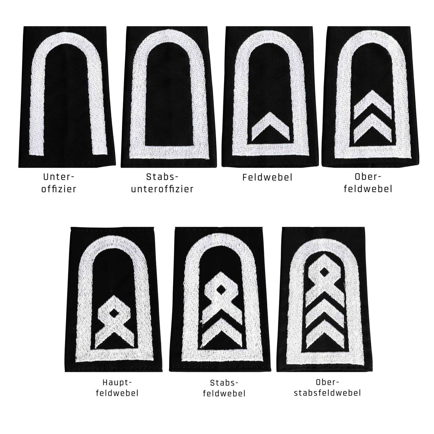 Grades allemands en tissu /blanc