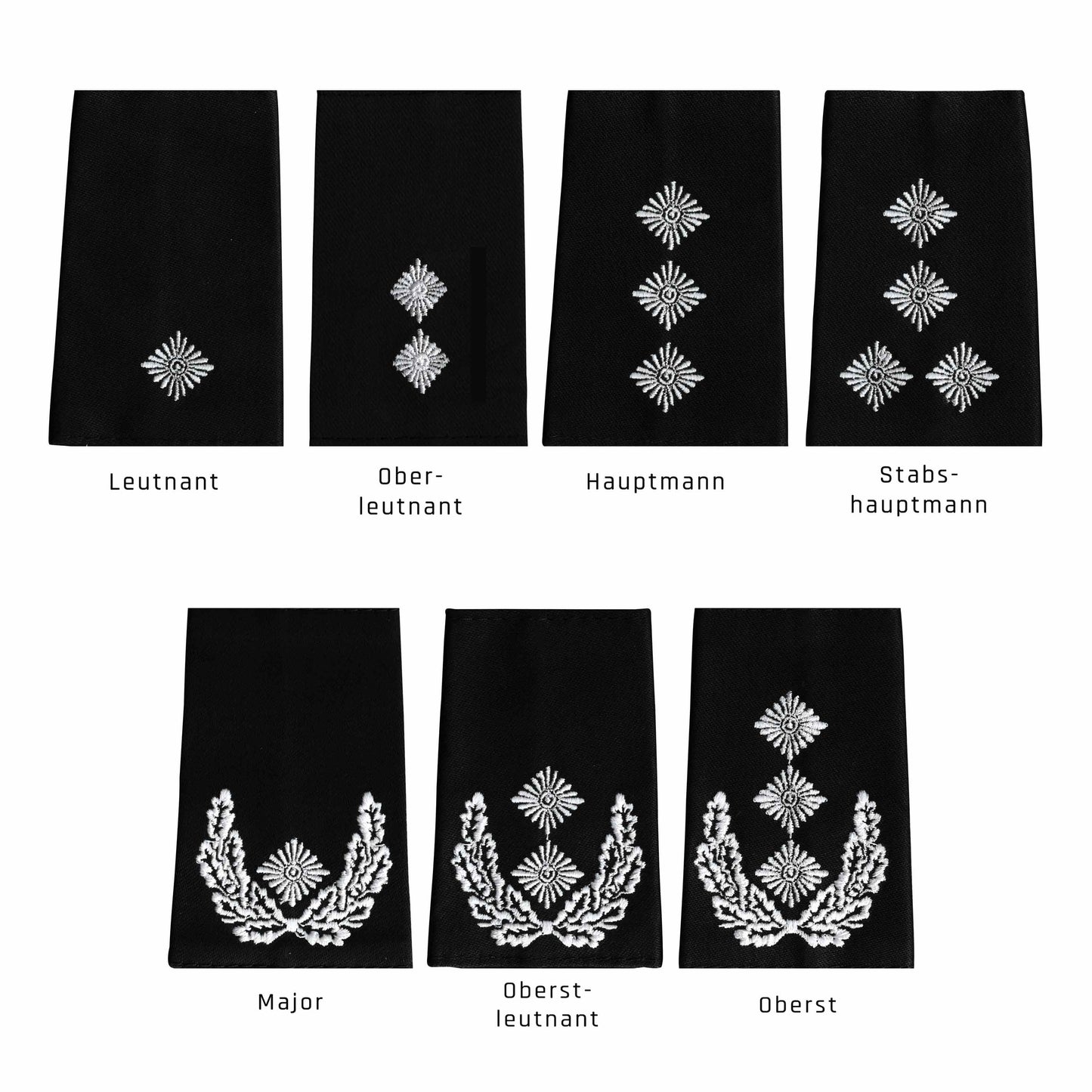 Grades allemands en tissu /blanc