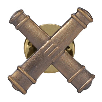 Badge métallique miniature d’artillerie