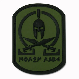 3D-patch Molon Labe spartiate olive