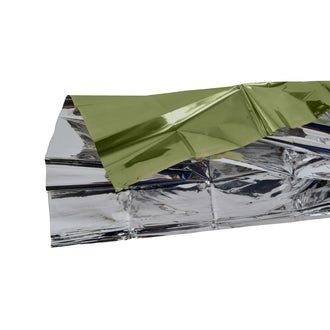 Couverture de survie olive/argent XL