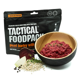 Plat principal orge perlé aux betteraves rouges