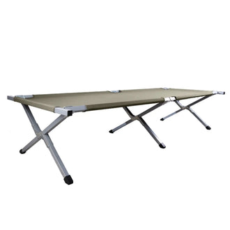 Lit de camp type US en acier 190 x 65 cm avec sac