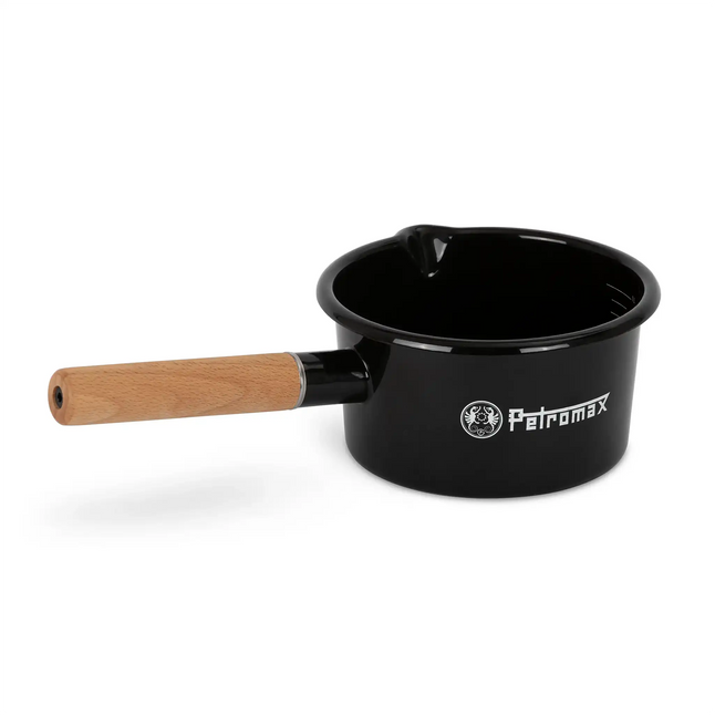 Casserole à manche en émail