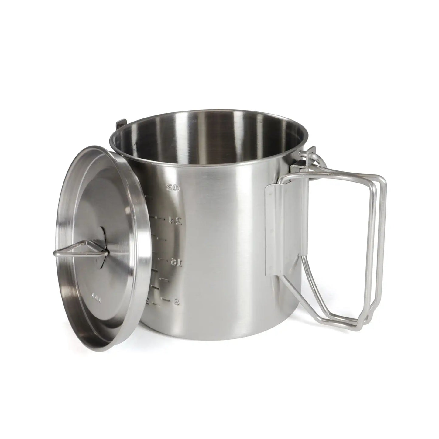 Edelstahl Camping Topf 2 in 1
