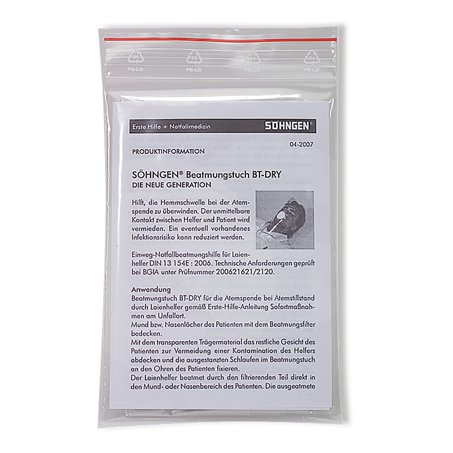 SÖHNGEN® Feuille de protection visage BT-DRY