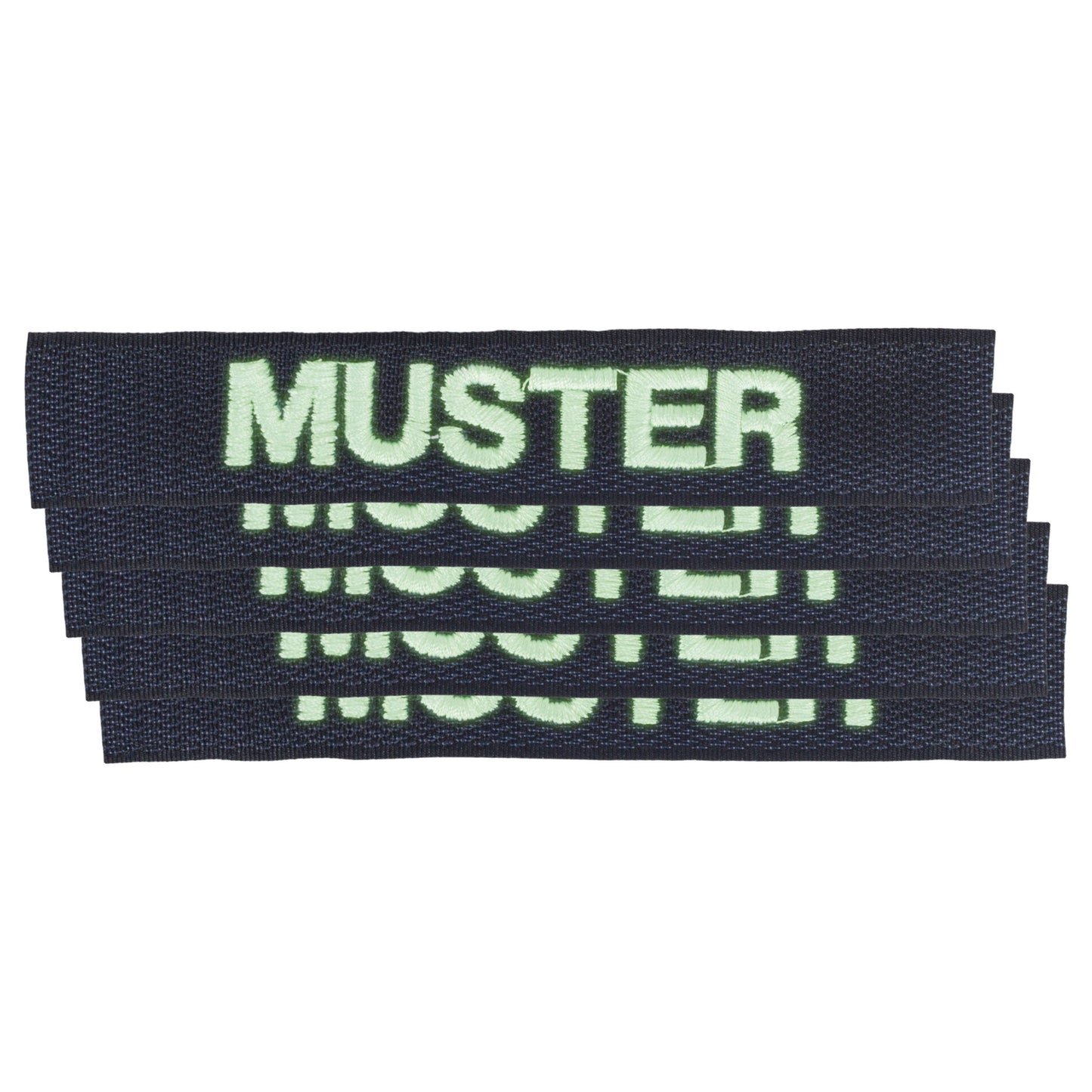 Bandes patronymiques lot de 5 bleu marine luminescente