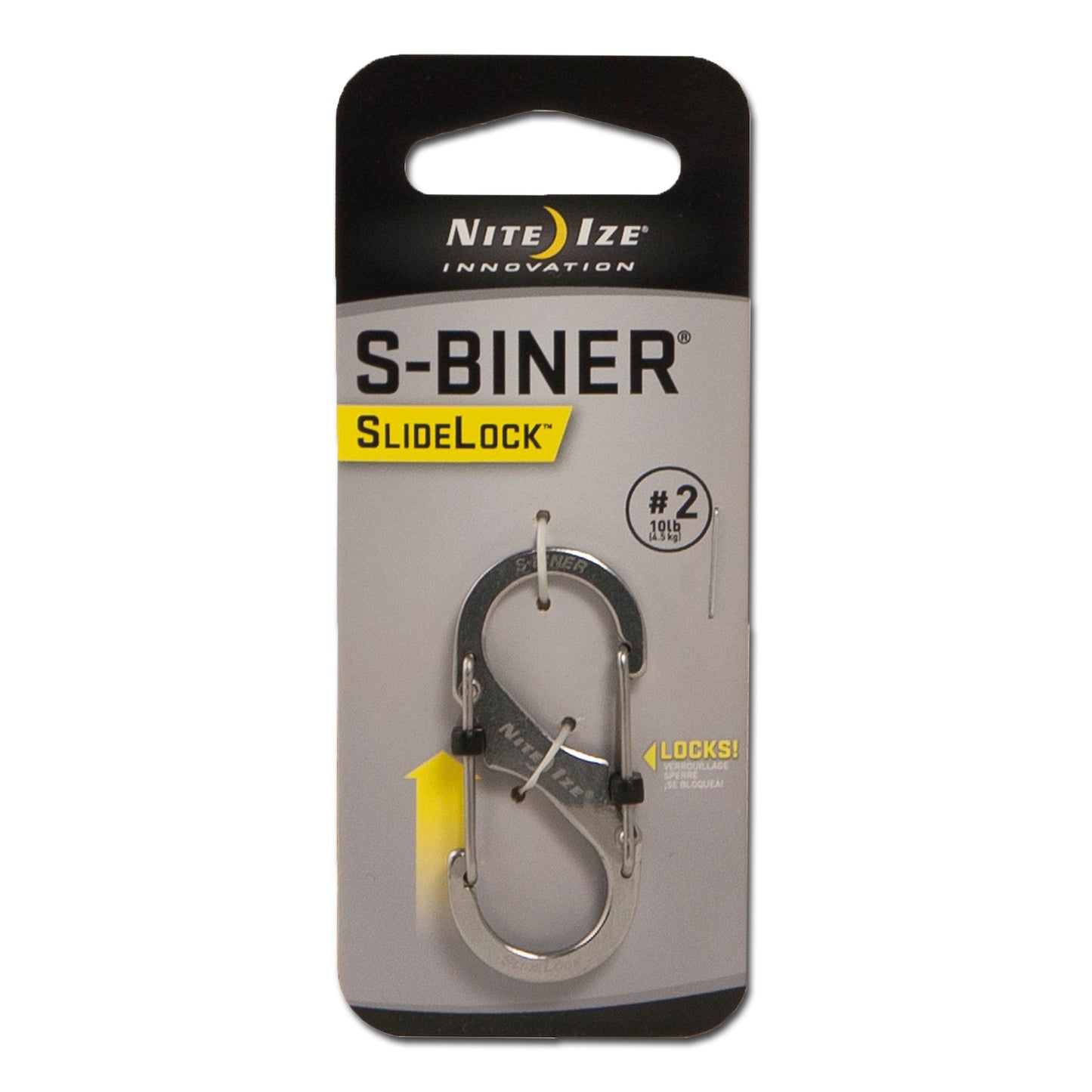 Mousqueton S-Biner SlideLock T. 3 acier inoxydable