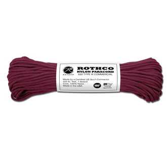 Corde de parachute nylon Type III 550 LB bordeaux