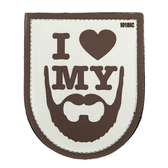 101 Inc. Patch 3D I love my Beard brun