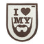 101 Inc. Patch 3D I love my Beard brun