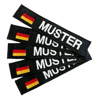 Bandes patronymiques lot de 5 avec drapeau noir