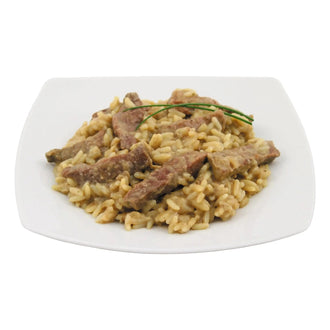 Émincé de bœuf avec riz, conserve complète 400&nbsp;g