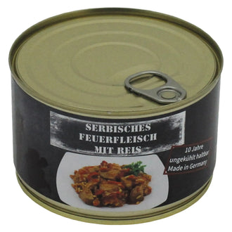 Viande de feu serbe avec riz, conserve 400 g