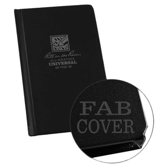 Carnet à couverture rigide noir n° 770F-M