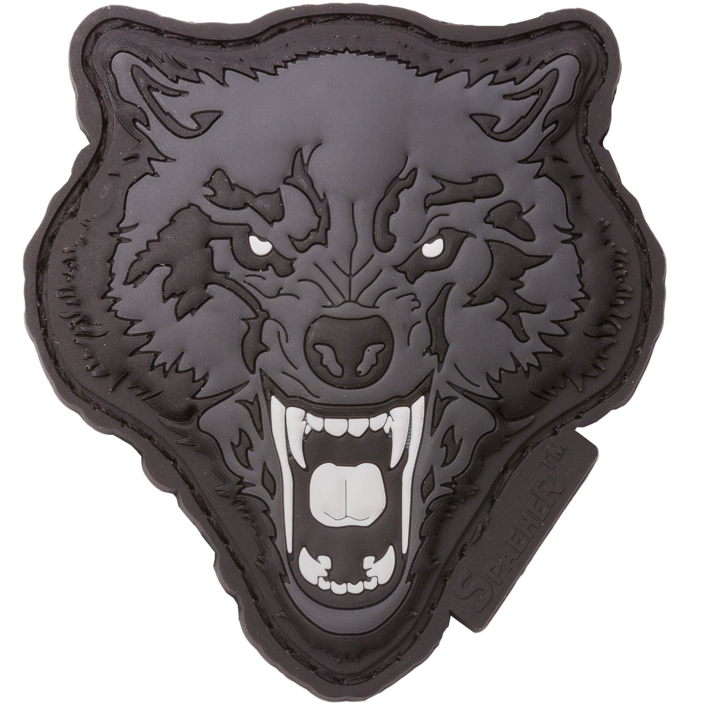 JTG Patch 3D Tête de Loup blanc-