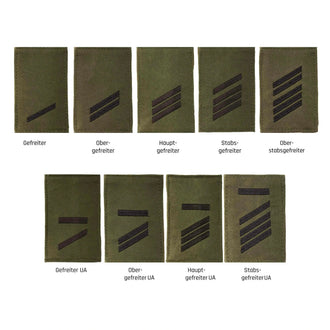 Insigne de grade BW Armée à velcro olive