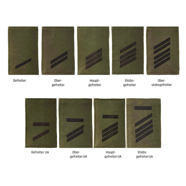 Insigne de grade BW Armée à velcro olive