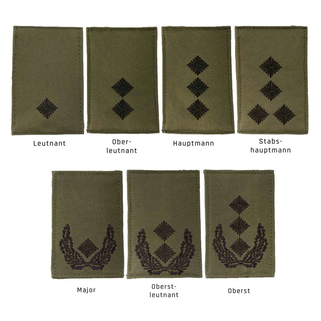 Insigne de grade BW Armée à velcro olive