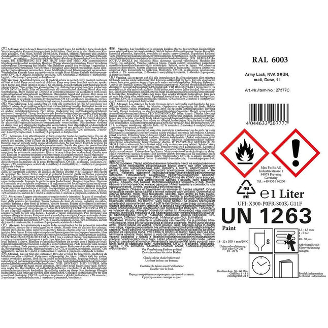 Bombe de peinture Army 1 L mat