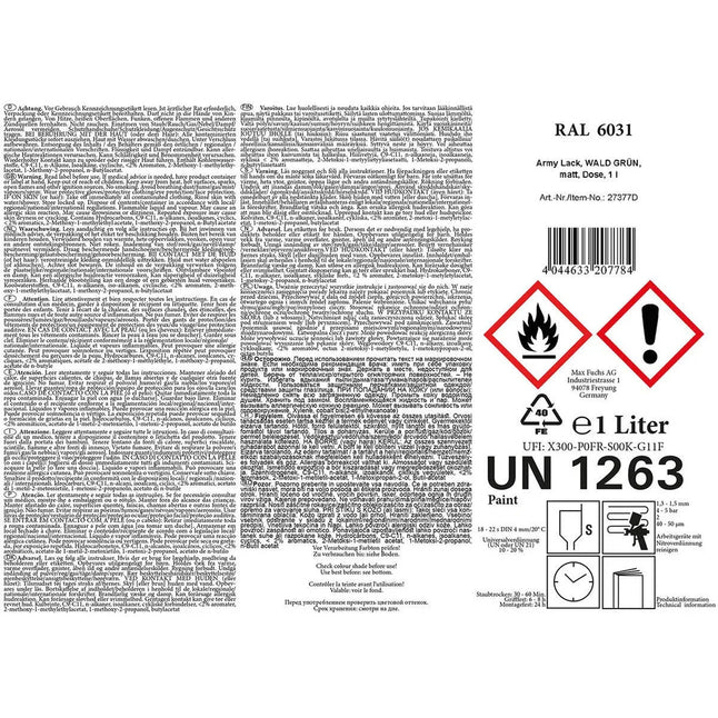 Bombe de peinture Army 1 L mat