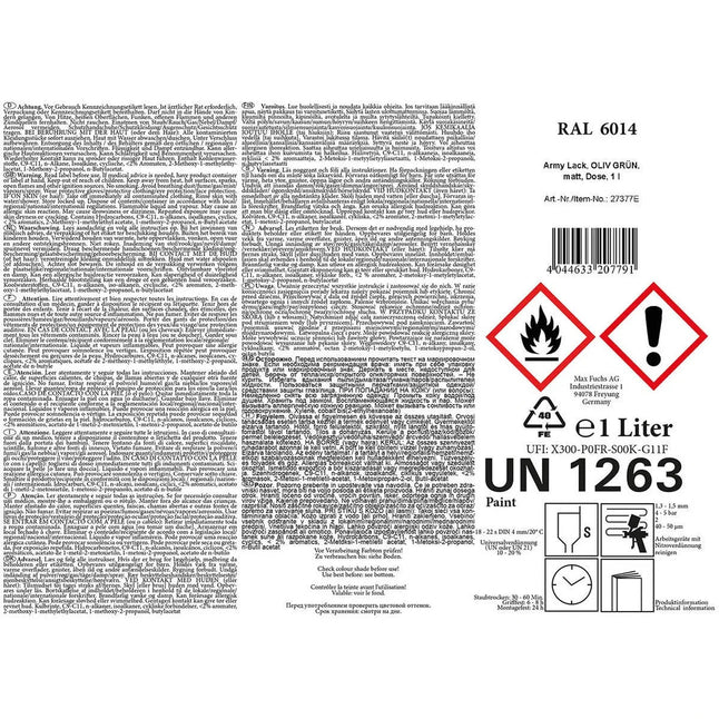 Bombe de peinture Army 1 L mat