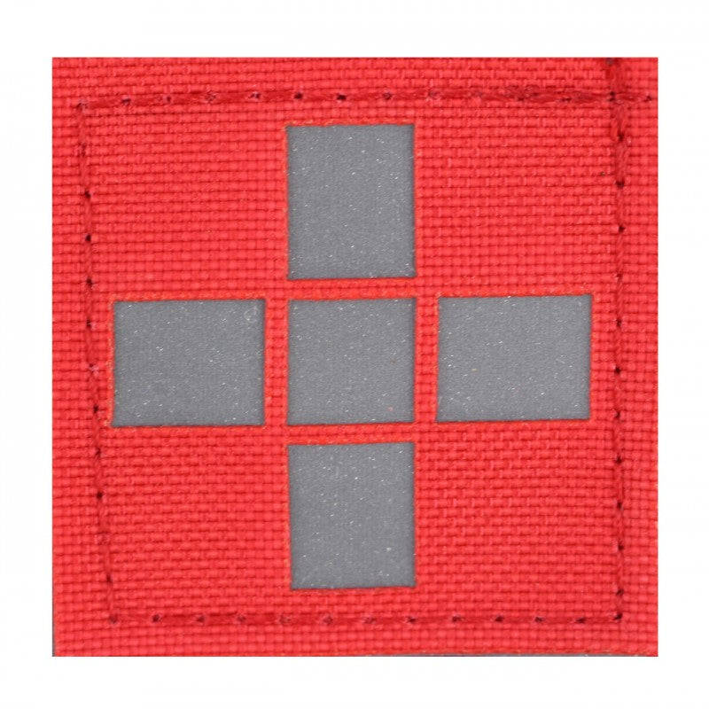Patch Croix Rouge grand rouge argenté reflex