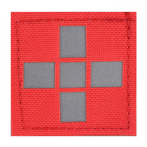 Patch Croix Rouge grand rouge argenté reflex
