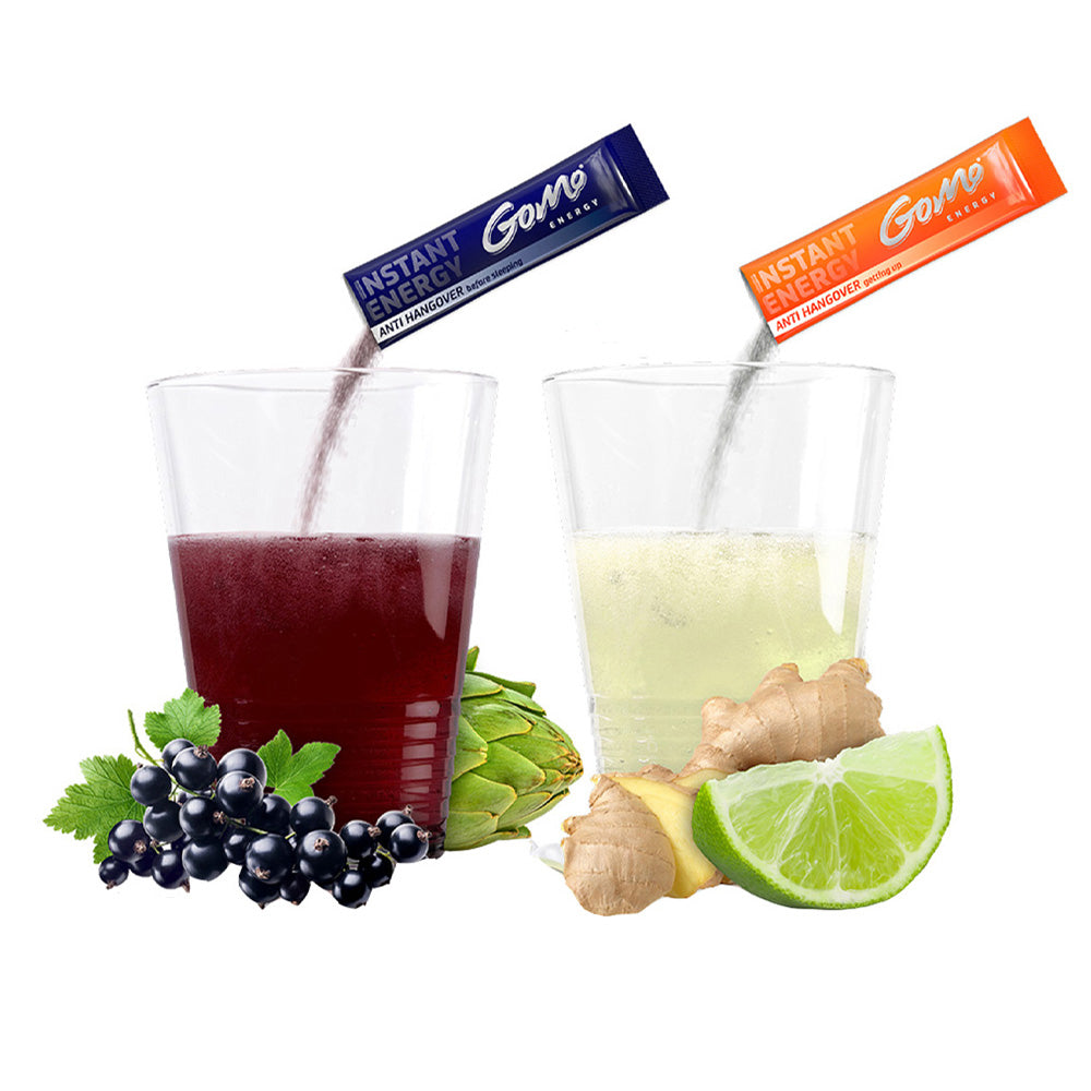 GoMo Poudre Énergisante Anti Hangover Duo Set 2 x 5.3 g