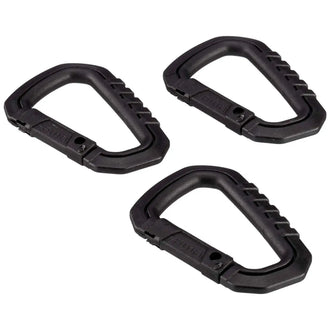 Set de mousquetons type D Quick Hook grand noir