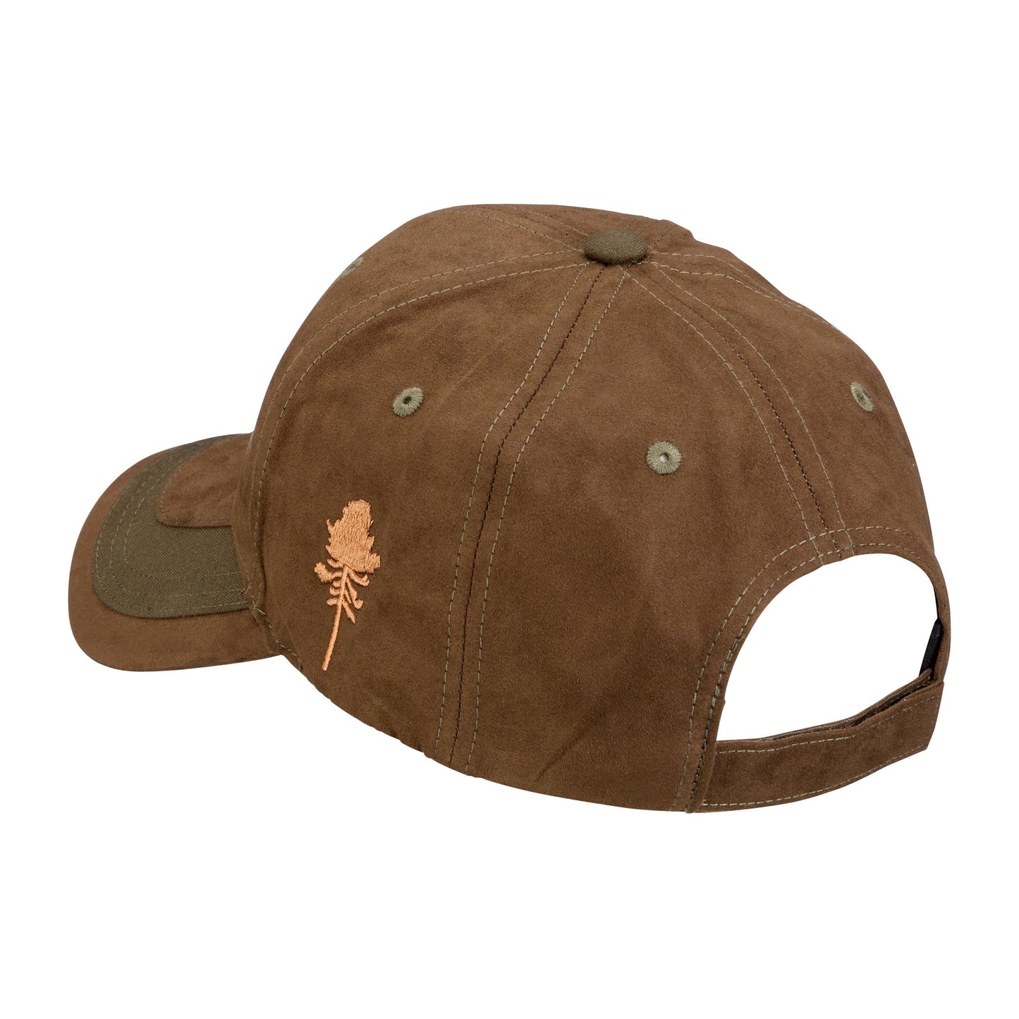 Casquette 2 couleurs suede brown mossgreen