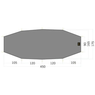 Tapis de sol Floor Sheet LT Rokua 3 gris pierre olive