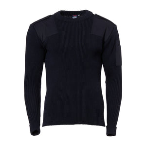 Pull marine côtelé bleu marine