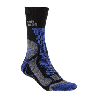 Chaussettes Merino Trek noir royal blue