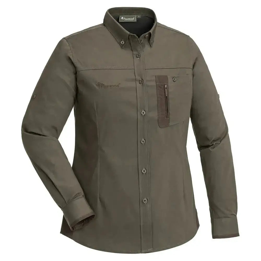 pinewood-hemd-tiveden-insectstop-olive-suede-brown-frauen-ansicht-1
