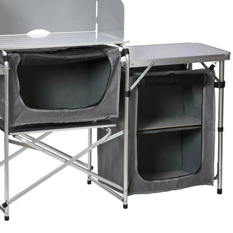 Table de camping avec cadre en aluminium