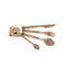Set de 4 cous brun