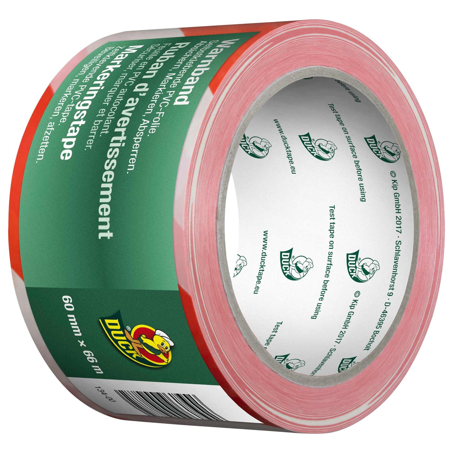 Ruban d'aissement 60 mm x 66 m rouge blanc