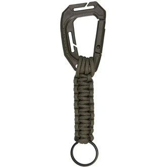 Porte-clés en corde de parachute avec mousqueton