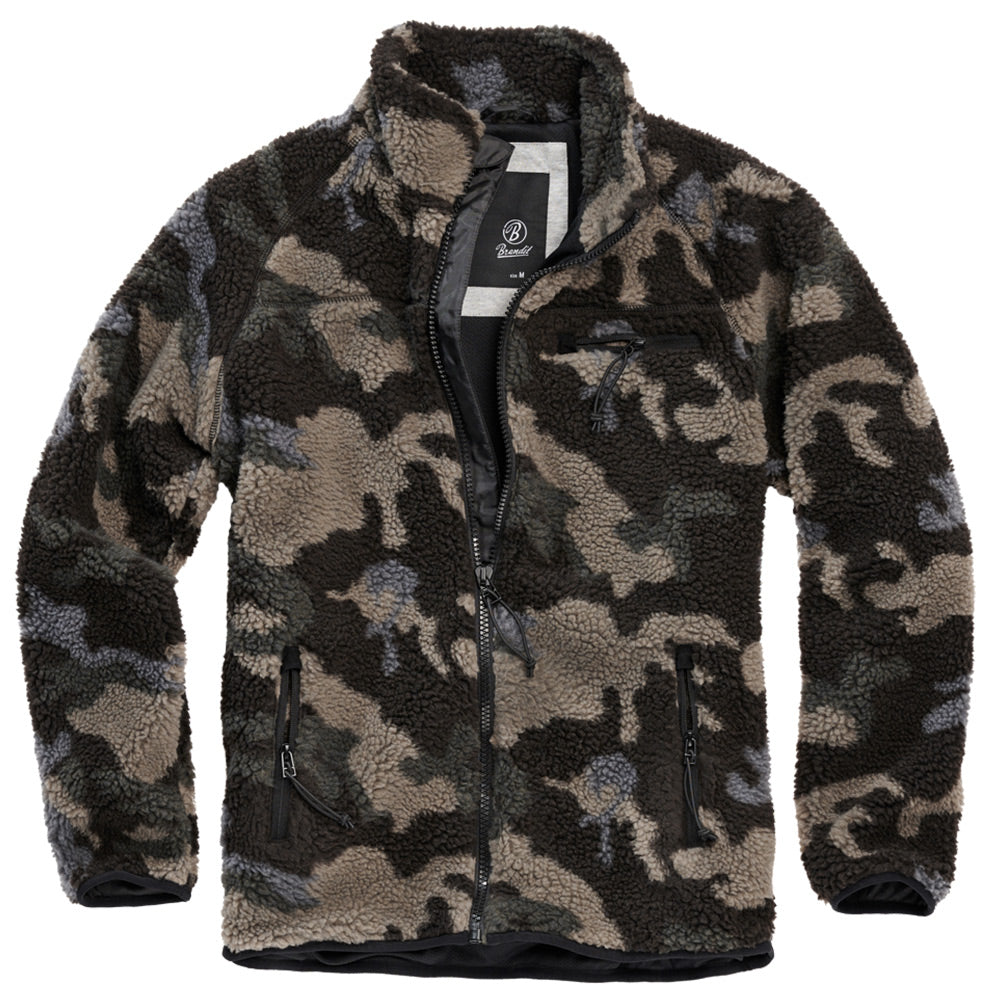 Veste polaire peluche camel
