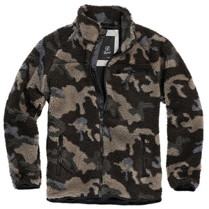 Veste polaire peluche camel