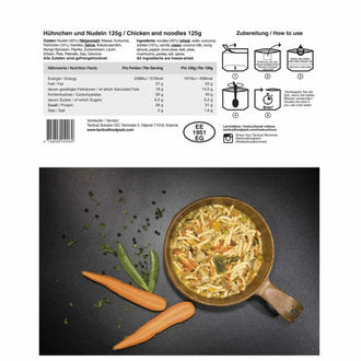 Plat de pâtes au poulet