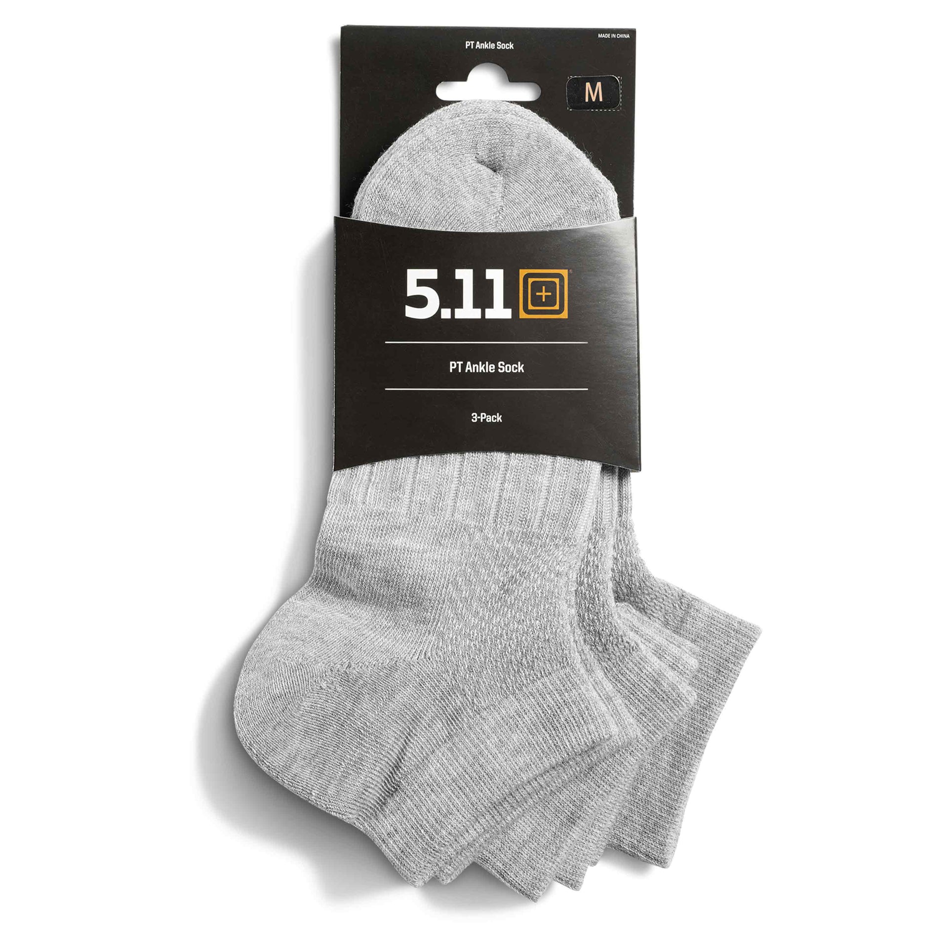5.11 Chaussettes PT Ankle Sock lot de 3 heather grey