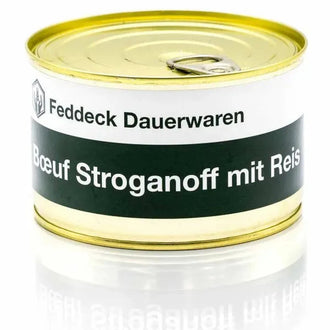 Plat cuisiné en boîte Bœuf Stroganoff avec riz 400 g