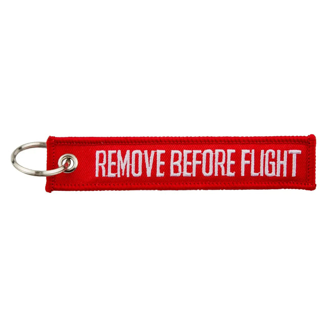 Schlüsselanhänger Textil Remove Before Flight